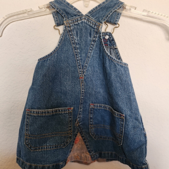Ralph Lauren baby Jean dress overalls 100% Cotton pockets patchwork sz Small EUC - Picture 12 of 13